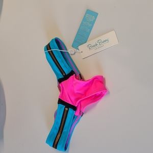 Beach Bunny XS Skimpy Bikini Bottom Blue/Pink